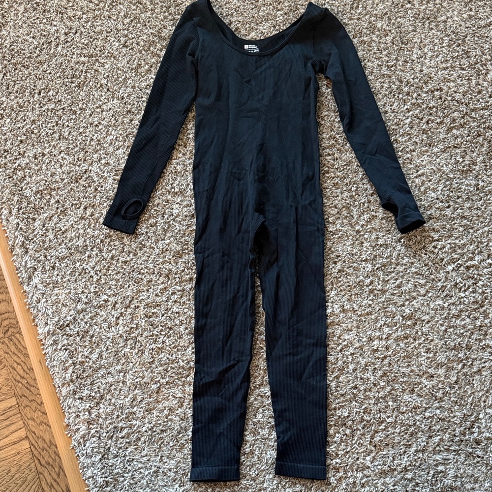 Black Ribbed Women’s One Piece Bodysuit